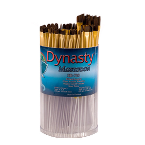 Mastodon Filbert and Angle Brush Canister, 72 Brushes