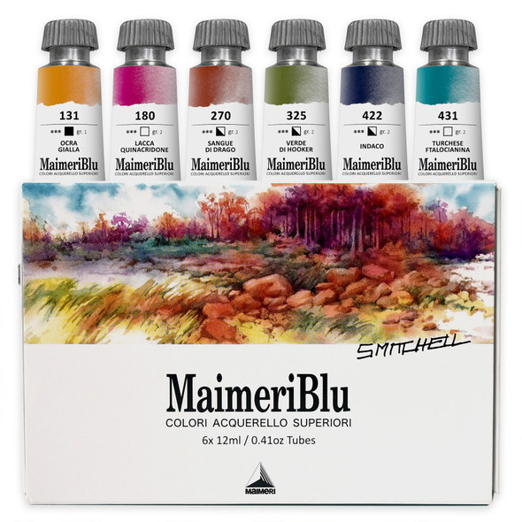 Steve Mitchell Artist Watercolor Paint Set, 6 Colors