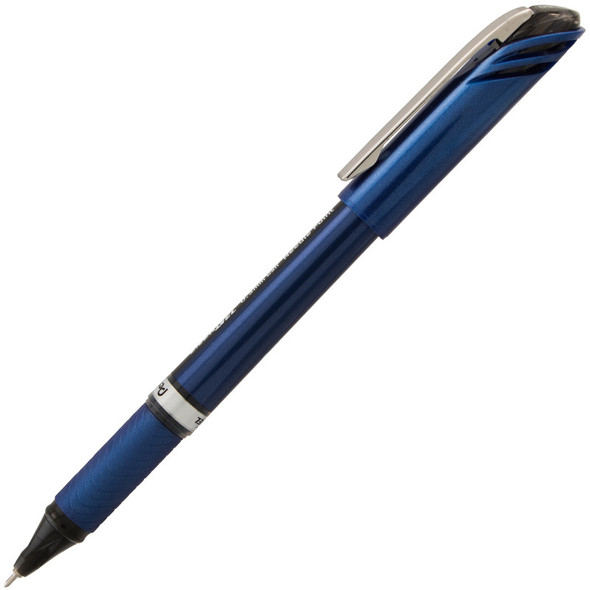 EnerGel NV Liquid Gel Pen, (0.5mm) Needle Tip, Fine Line Capped, Black Ink, 1DZ