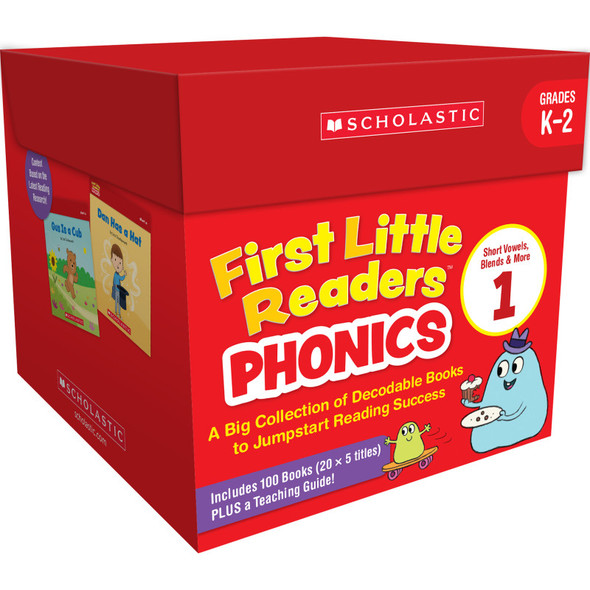 First Little Readers: Set 1 Phonics, Classroom Box Set, Grades K-2, 100 Books with Teaching Guide