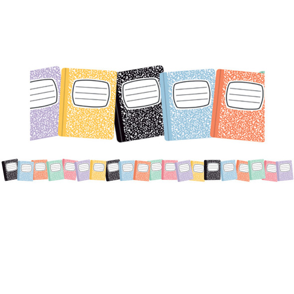 Cool for School Composition Books Die-Cut Border Trim