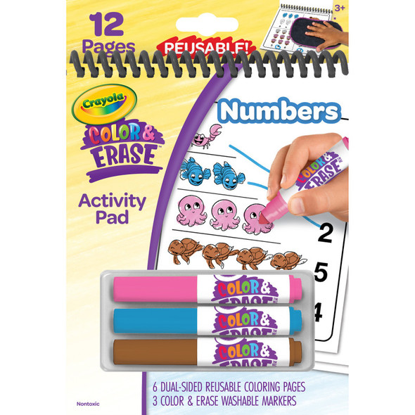 Color & Erase Reusable Activity Pad, Numbers