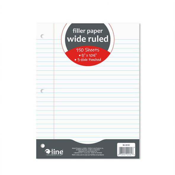 Wide-Ruled Filler Paper, 150 Sheets