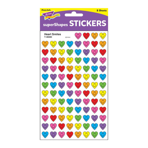 Heart Smiles superShapes Stickers, 800 ct
