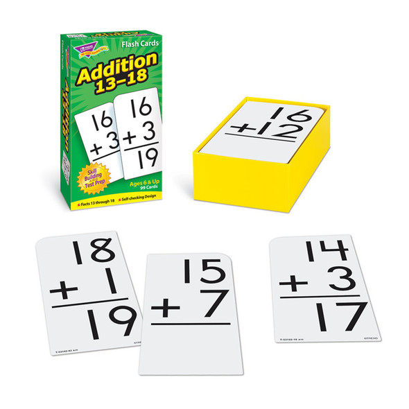 Addition 13-18 Skill Drill Flash Cards