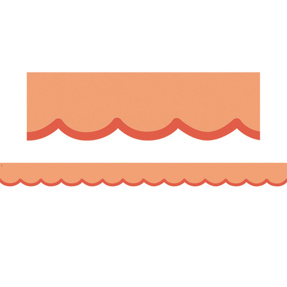 Color Crush Orange Scallops Die-Cut Border Trim