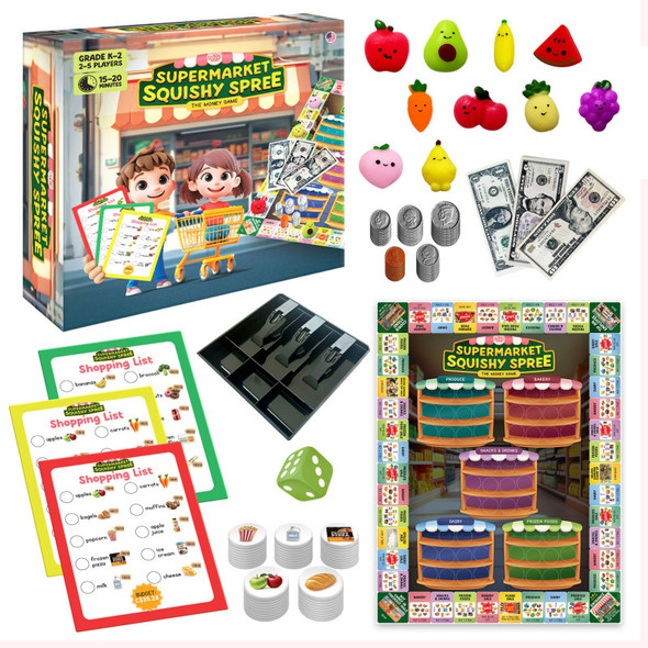 Supermarket Squishy Spree Money Counting Game