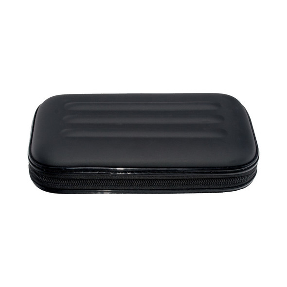 Large Zippered Pencil Case, 8.75 x 5.25 x 2 in, Black