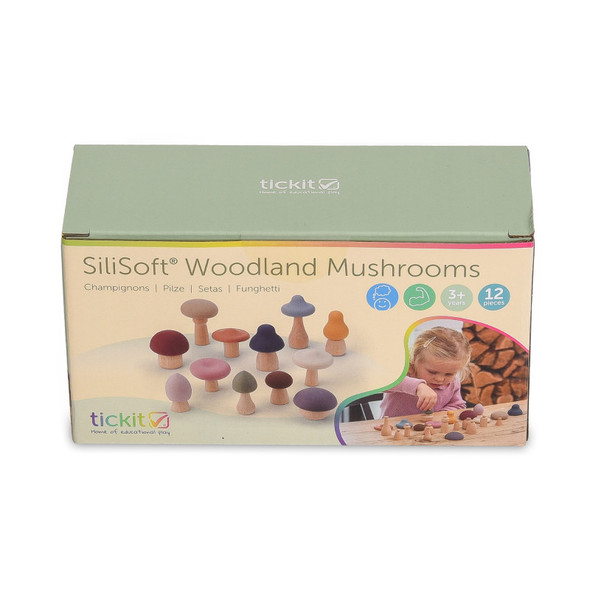 SiliSoft® Woodland Mushroom Set, Earth, Set of 12