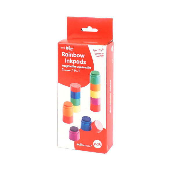 Stackable Rainbow Ink Pads, 12 Pieces