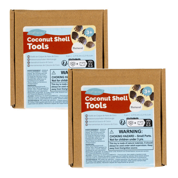 Kid's Coconut Shell Tools, 2 Sets