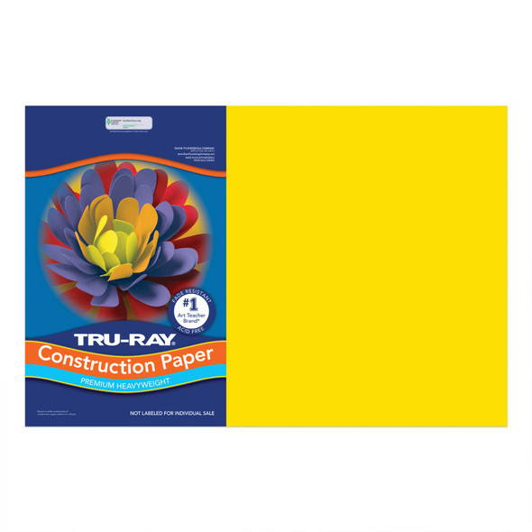 Yellow Construction Paper, 12" x 18", 150 Sheets