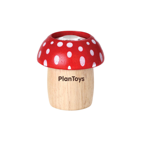 Red Mushroom Kaleidoscope Wooden Discovery Toy