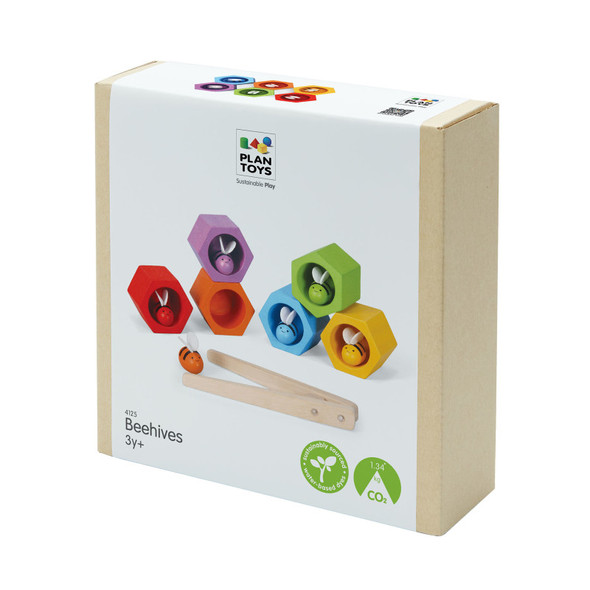 Wooden Beehives Fine Motor Sorting Toy