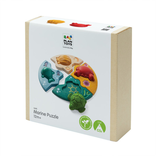 Wooden Marine Puzzle with Sea Animals