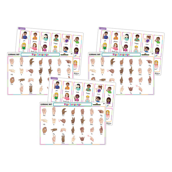 3-Pack Sign Language Learning Mat