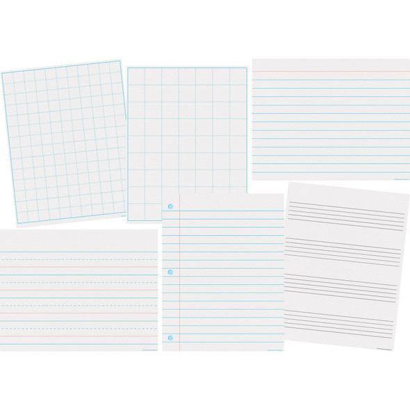 Papers & Grids Write-On/Wipe-Off Chart Set (6)