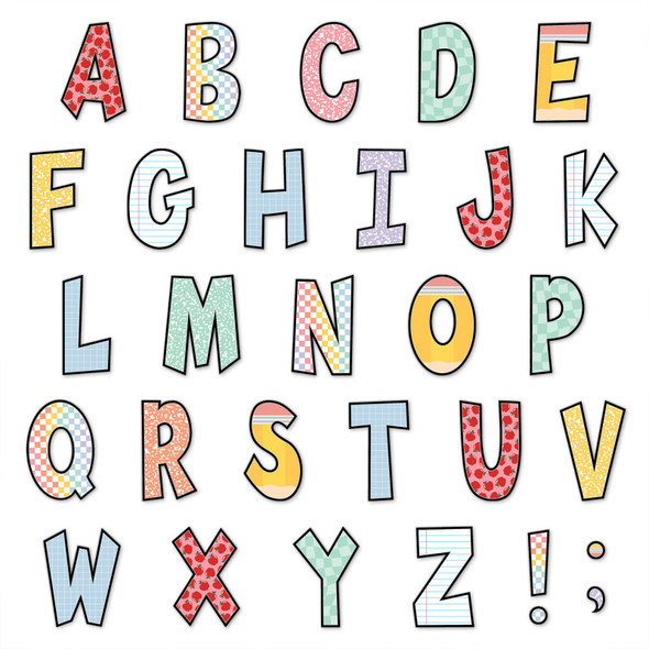 Cool for School 7" Fun Font Letters