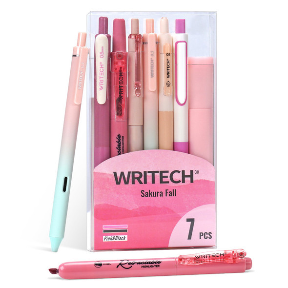 Color Coded Journaling Kit, Sakura Fall Pink Palette, 7 Pieces