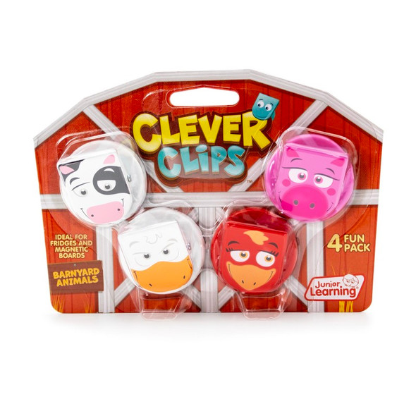 Barnyard Magnetic Clips, Multi-Colored, 5 Pieces