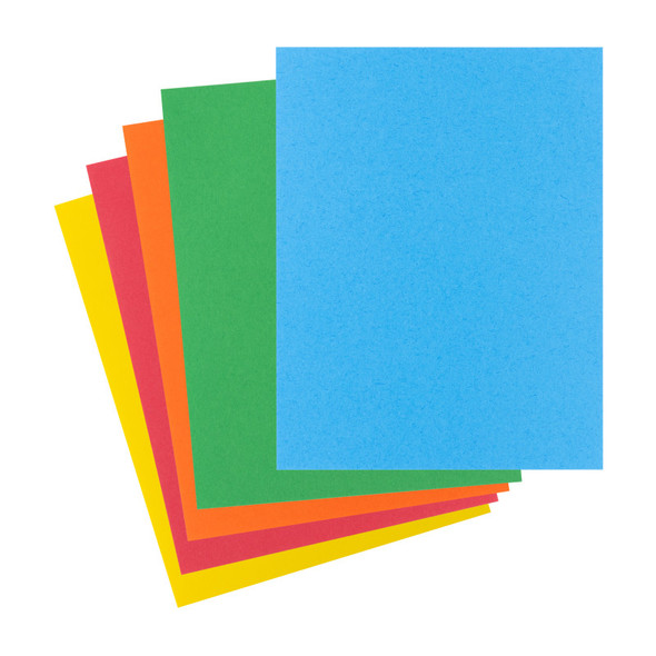 Bright Color Craft Paper, 8.5 x 11 Inches, 5 Assorted Colors, 25 Sheets
