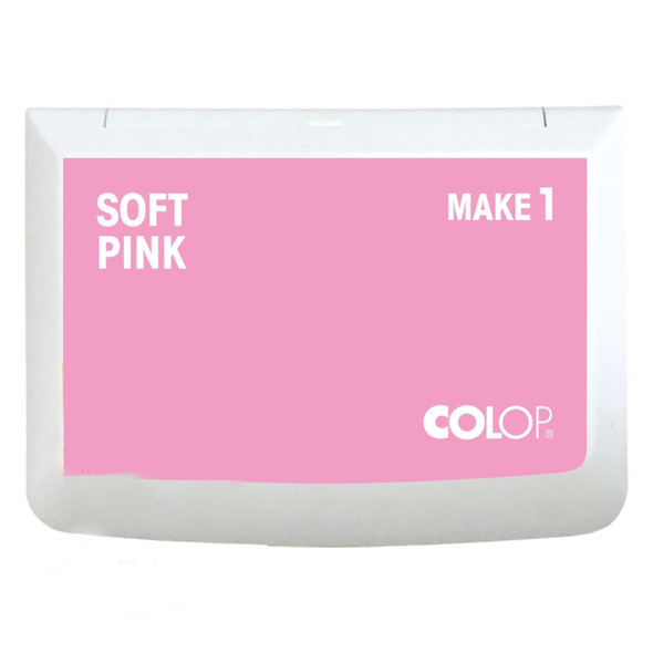 Make 1 Water-Based Acid-Free Craft Ink Stamp Pad, 3.5 x 2 Inches, Soft Pink