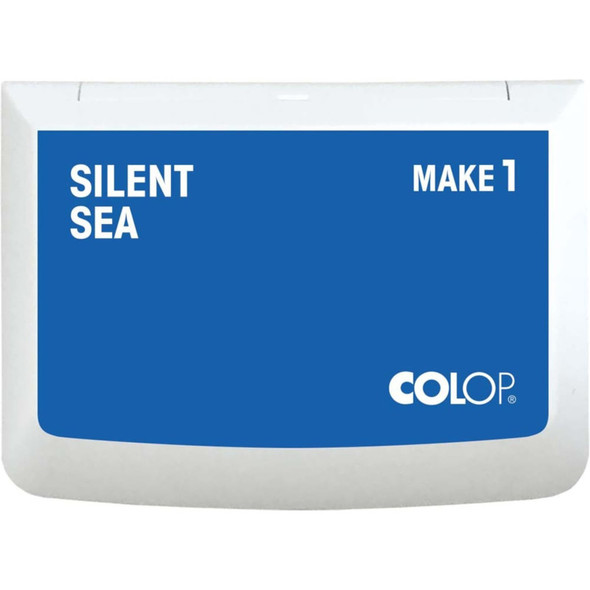 Make 1 Water-Based Acid-Free Craft Ink Stamp Pad, 3.5 x 2 Inches, Silent Sea