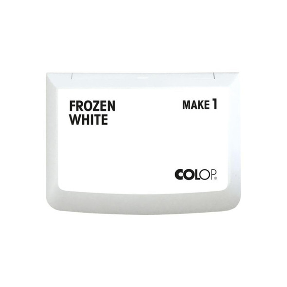 Make 1 Water-Based Acid-Free Craft Ink Stamp Pad, 3.5 x 2 Inches, Frozen White