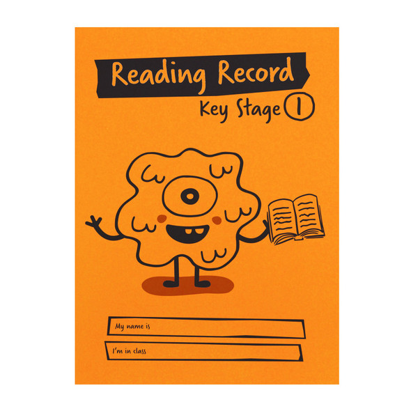 Little Monsters Reading Record, Key Stage 1, A5, 36 Pages, Orange