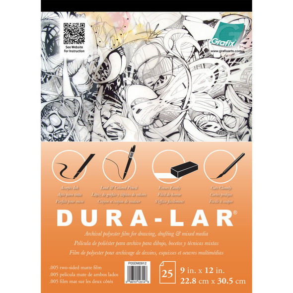 Matte Dura-Lar Pad, 9" x 12", 25 Sheets