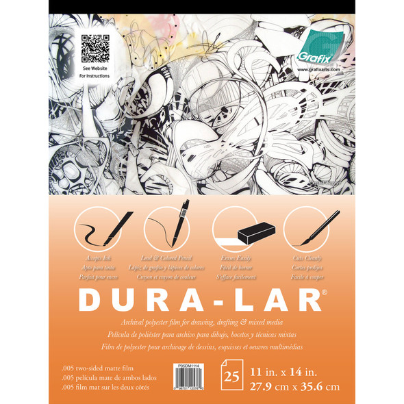 Matte Dura-Lar Pad, 11" x 14", 25 Sheets