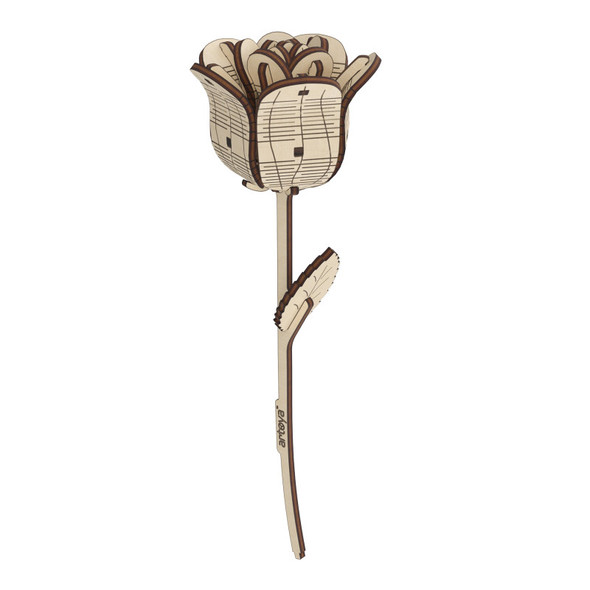 Rose Wooden Flower Model Kit, 29 Pieces