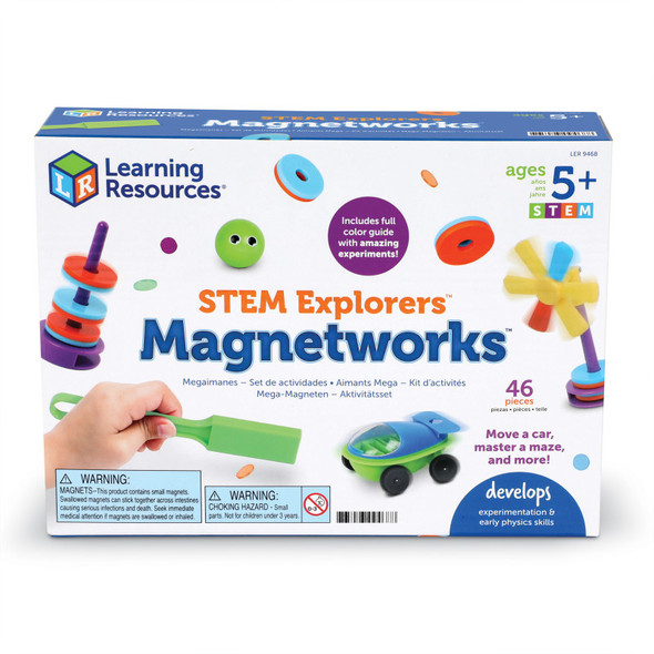 STEM Explorers Mega Magnets Science Experiment Kit with 20-Page Guide