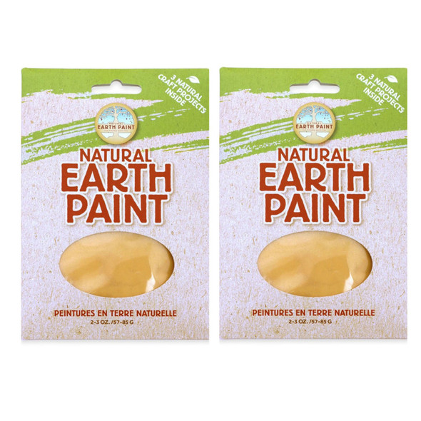 2-Pack Natural Earth Paint Powder, Yellow, 3 oz