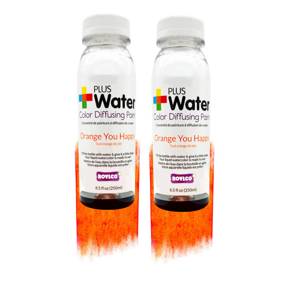 PlusWater Color Diffusing Paint, Orange You Happy, 2 Pack