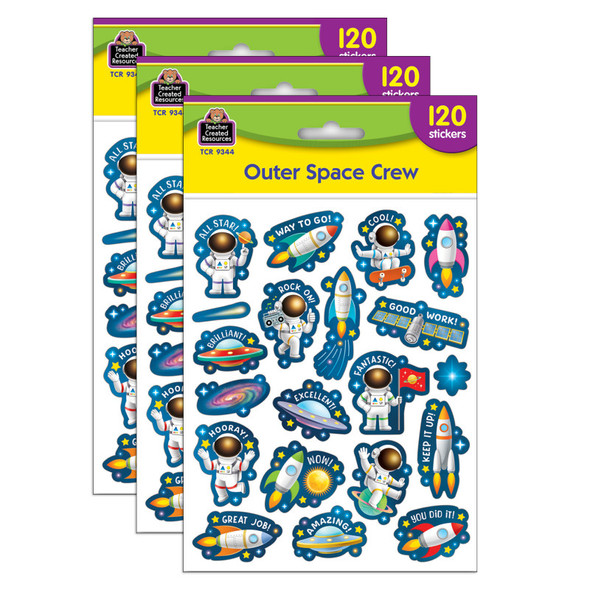 3-Pack Outer Space Crew Stickers
