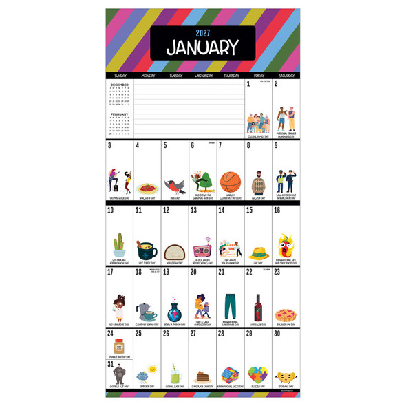 2027 Every Day's A Holiday Wall Calendar