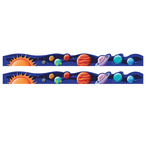 Mission to Explore Solar System Extra Wide Classroom Border Trim, 24 Strips, 2-Pack