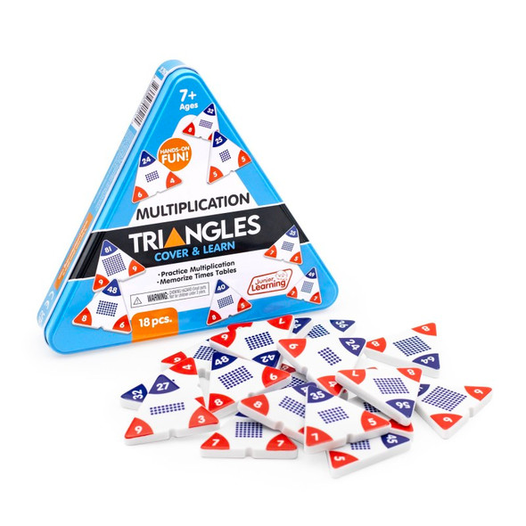 Multiplication Triangles Math Practice Set, 18 Pieces