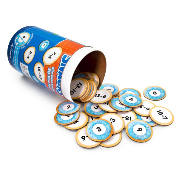 Subtraction Snacks Math Cards, 90 Pieces