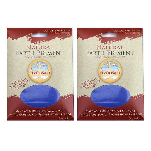 2-Pack Earth & Mineral Pigment, Ultramarine Blue, 3 oz