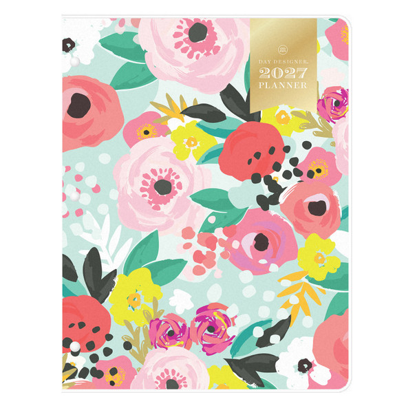 Secret Garden Mint Monthly Planner, 8.5" x 11", 2027