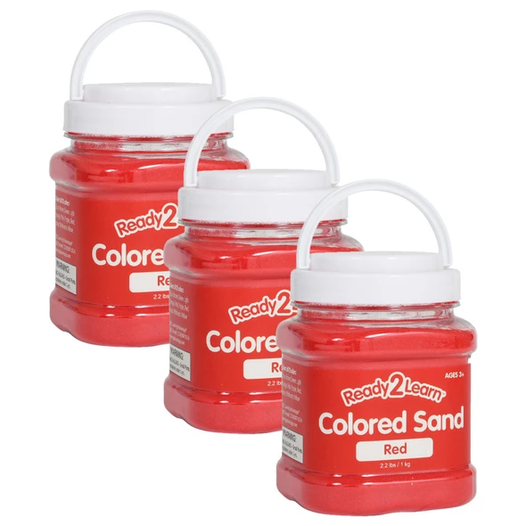 Colored Sand - Red - 2.2 lb. Jar - Pack of 3