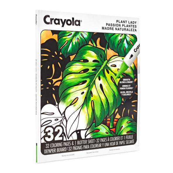 32-Page Adult Coloring Book, Plant Lady