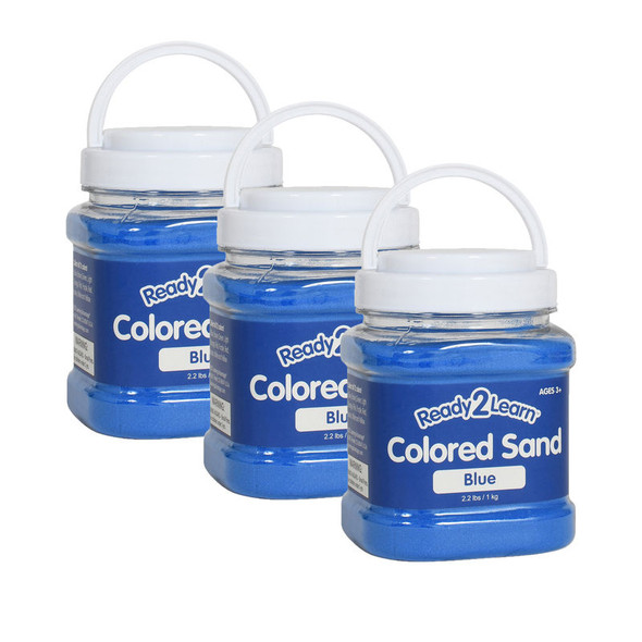 Colored Sand - Blue - 2.2 lb. Jar - Pack of 3