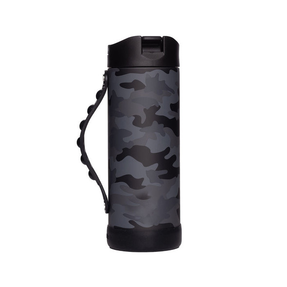 14oz Iconic Pop Bottle - Black Camo