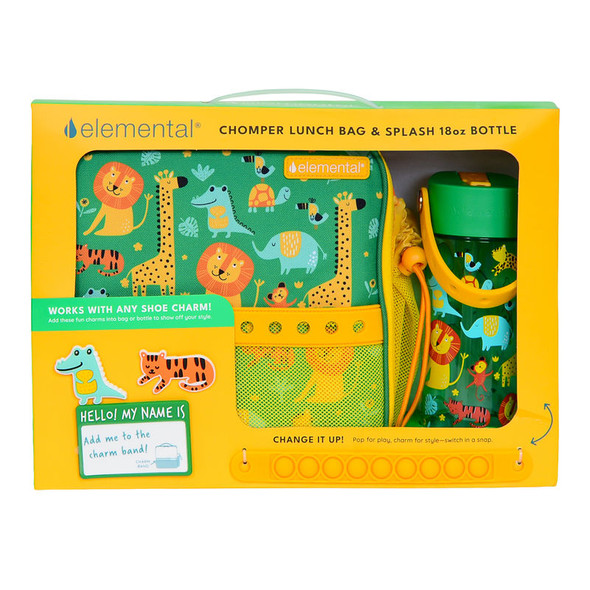 Kids Lunch Bag Combo Pack - Green Jungle
