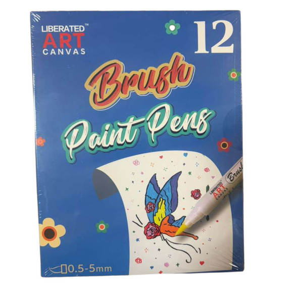 Acrylic Paint Brush Pens, Assorted Colors, 12 Pieces