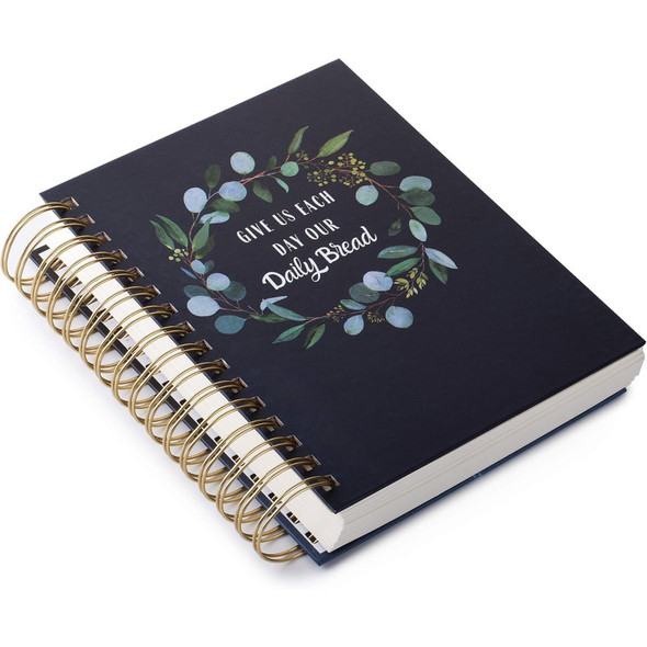 Daily Christian Journal, Navy Blue Hardcover, 8.5 x 6.5 in, 365 Pages