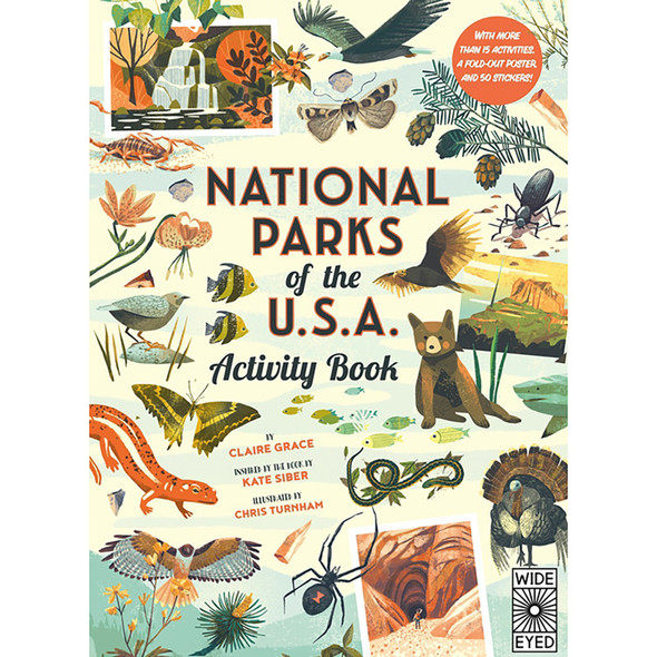 National Parks of the USA Activity Book, 15+ Activities, Poster and Stickers